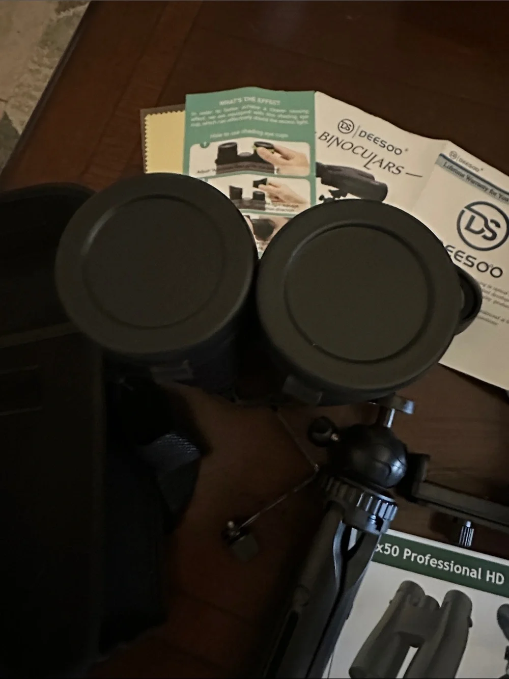Deesoo 12x50 Black Binoculars for Adults - High-Contrast Optics